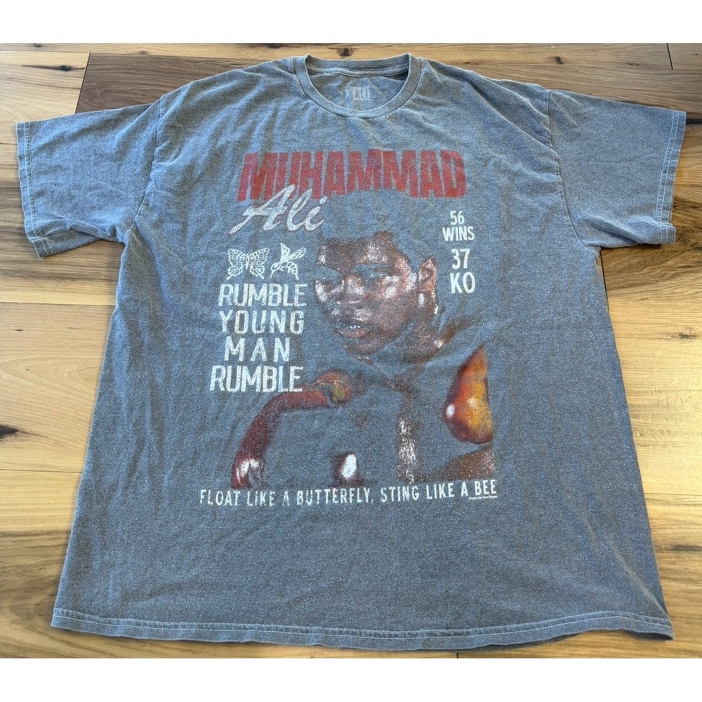 Muhammad Ali Graphic Tee XL Faded Vintage Style Boxing Rumble T Shirt